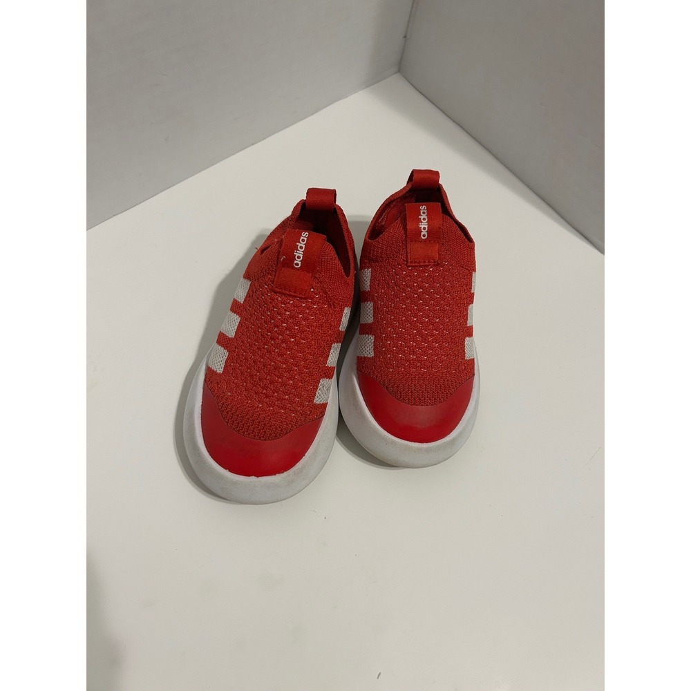 Adidas‎ Lite Racer Adapt 7.0 Kids Red White Slip On Sneakers AJ1609 Size 10K